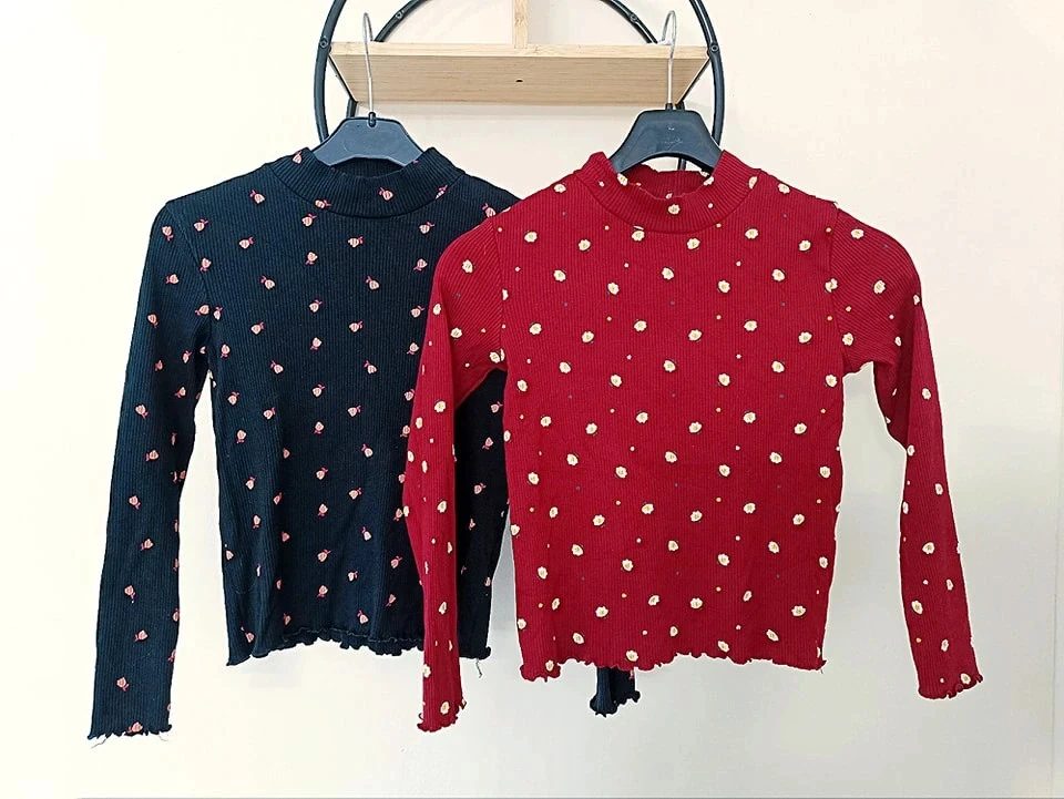 10 ans lot de 2 tee-shirts côtelés